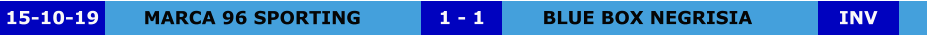 MARCA 96 SPORTING BLUE BOX NEGRISIA 1 - 1 15-10-19 INV
