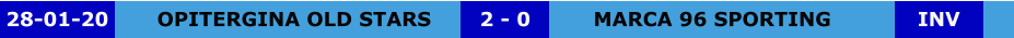 OPITERGINA OLD STARS MARCA 96 SPORTING 2 - 0 28-01-20 INV