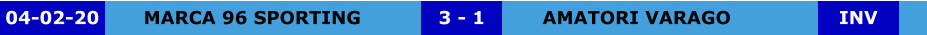 MARCA 96 SPORTING AMATORI VARAGO 3 - 1 04-02-20 INV