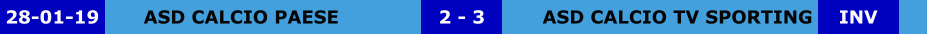 ASD CALCIO PAESE ASD CALCIO TV SPORTING 2 - 3 28-01-19 INV