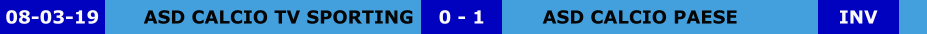 ASD CALCIO TV SPORTING ASD CALCIO PAESE 0 - 1 08-03-19 INV