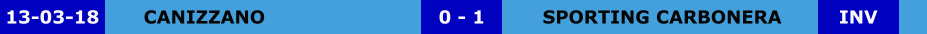 CANIZZANO SPORTING CARBONERA 0 - 1 13-03-18 INV