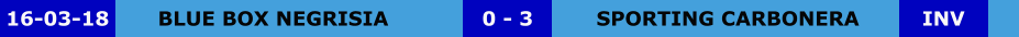 BLUE BOX NEGRISIA SPORTING CARBONERA 0 - 3 16-03-18 INV