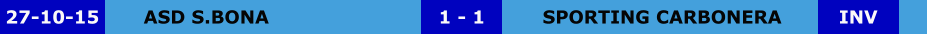 ASD S.BONA SPORTING CARBONERA 1 - 1 27-10-15 INV
