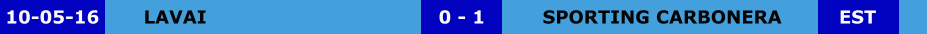 LAVAI SPORTING CARBONERA 0 - 1 10-05-16 EST