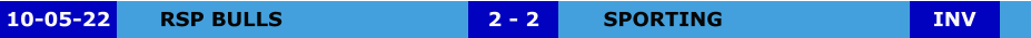 RSP BULLS SPORTING 2 - 2 10-05-22 INV